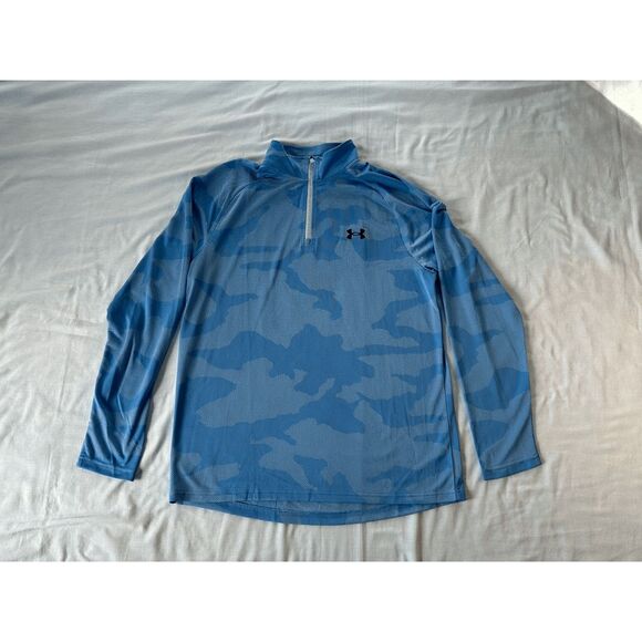 Men's Under Armour Lot 3/4 Zip Pullovers, Size Medium, Blue/Green, Workout - Picture 4 of 6